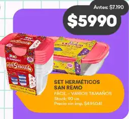 Supermercados Tadicor San Remo Set herméticos oferta