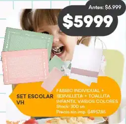 Supermercados Tadicor Set escolar VH oferta