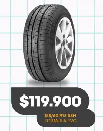 Supermercados Tadicor 185/60 R15 88H FORMULA EVO oferta