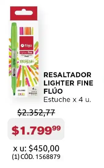 Makro Resaltador lighter fine flúo oferta