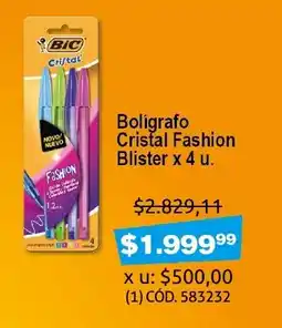 Makro Boligrafo Cristal Fashion Blister oferta