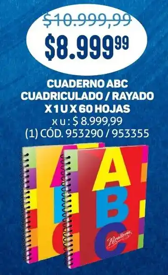 Makro Cuaderno abc cuadriculado/rayado oferta