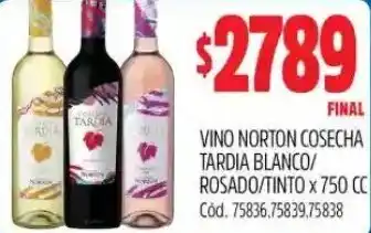 Supermercados Yaguar Tardia Vino Norton Cosecha oferta