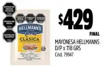 Supermercados Yaguar Hellmann's Mayonesa oferta