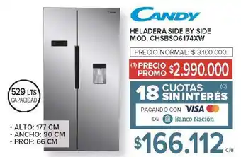 Carrefour Candy heladera side by side oferta