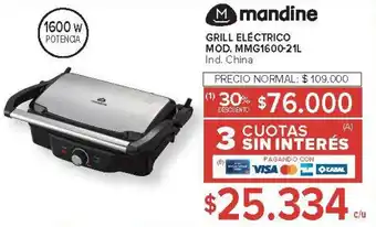 Carrefour Mandine grill eléctrico oferta