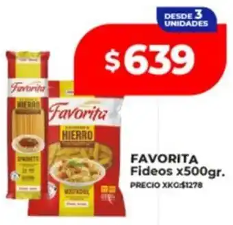 Supermayorista Vital FAVORITA Fideos oferta