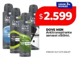 Supermayorista Vital DOVE MEN Antitranspirante aerosol oferta