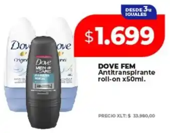 Supermayorista Vital DOVE FEM Antitranspirante roll-on oferta