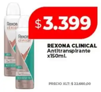 Supermayorista Vital REXONA CLINICAL Antitranspirante oferta