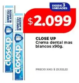 Supermayorista Vital CLOSE UP Crema dental mas blancos oferta