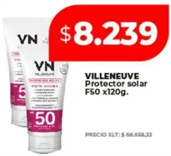 Supermayorista Vital VILLENEUVE Protector solar F50 oferta