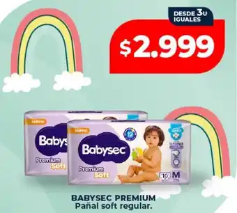 Supermayorista Vital BABYSEC PREMIUM Pañal soft regular oferta