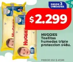 Supermayorista Vital HUGGIES Toallitas humedas triple proteccion oferta