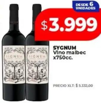 Supermayorista Vital Signum vino malbec oferta