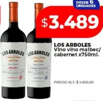 Supermayorista Vital Los arboles vino vino malbec/cabernet oferta