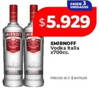 Supermayorista Vital Smirnoff vodka italla oferta