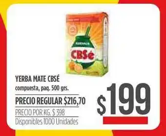 Supermercados Vea Cbsé Yerba Mate Compuesta paq. 500grs oferta