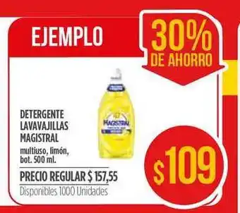 Supermercados Vea Magistral Detergente Lavavajillas Multiuso Limón 500ml oferta