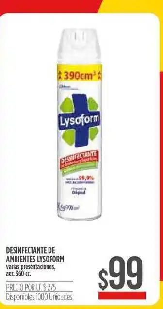 Supermercados Vea Lysoform Desinfectante De Ambientes Varias Presentaciones 360cc oferta