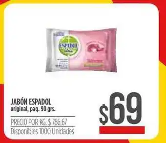 Supermercados Vea Jabóñ Espadol Original paq. 90grs oferta