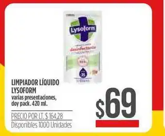 Supermercados Vea Lysoform Limpiador Liquido Varias Presentaciones 420ml oferta