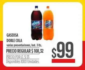Supermercados Vea Gaseosa Doble Cola Varias Presentaciones 3lt oferta