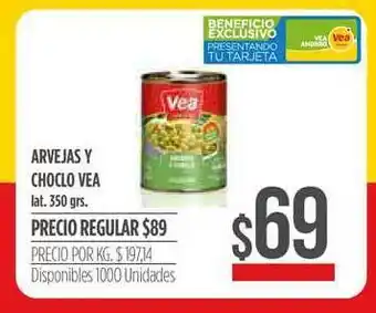 Supermercados Vea Arvejas Y Choclo Vea 350grs oferta