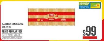 Supermercados Vea Galletitas Crackers Vea 505grs oferta