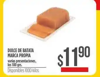 Supermercados Vea Dulce De Batata Marca Propia Varias Presentaciones 100grs oferta
