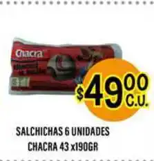 Supermercados Toledo Salchichas 6 Unidades Chacra 43 x 190gr oferta