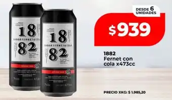 Supermayorista Vital 1882 Fernet con cola oferta