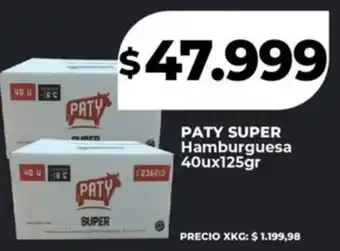 Supermayorista Vital PATY SUPER Hamburguesa oferta