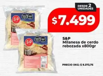 Supermayorista Vital S&P Milanesa de cerdo rebozada oferta