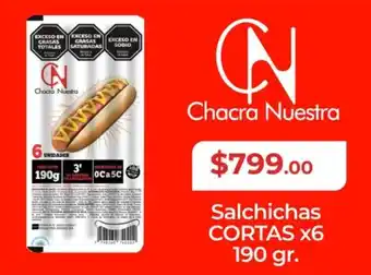 Supermayorista Vital Chacra Nuestra Salchichas Cortas oferta