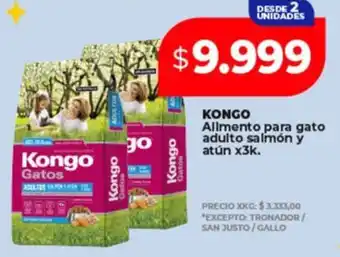 Supermayorista Vital KONGO Alimento para gato adulto salmon y atún oferta