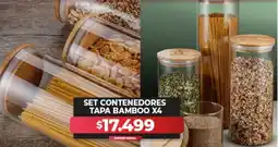 Supermayorista Vital Set Contenedores tapa Bamboo oferta