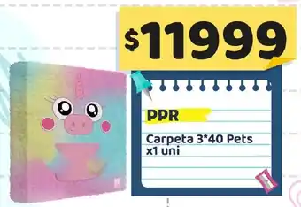 Nini Mayorista Ppr carpeta 3*40 pets oferta