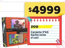 Nini Mayorista Ppr carpeta 3*40 game zone oferta