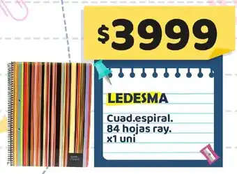 Nini Mayorista Ledesma cuaderno espiral oferta