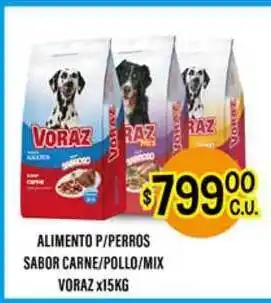 Alimento P Perros Sabor Carne Pollomix Voraz x 15kg