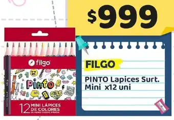 Nini Mayorista Filgo pinto lapices surt. mini oferta