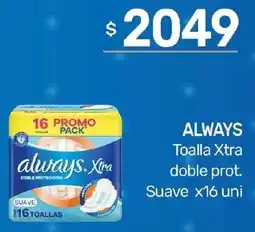 Nini Mayorista Always toalla xtra doble prot. suave oferta