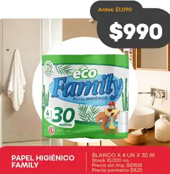 Supermercados Tadicor Papel higiénico family oferta