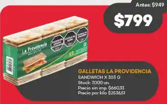 Supermercados Tadicor Galletas la providencia sandwich oferta