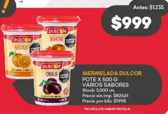 Supermercados Tadicor Mermelada dulcor pote oferta