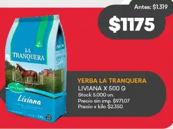 Supermercados Tadicor Yerba la tranquera liviana oferta