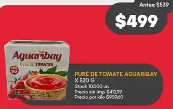 Supermercados Tadicor Puré de tomate aguaribay oferta