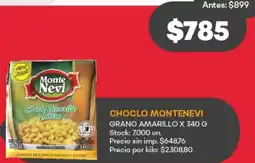 Supermercados Tadicor Choclo montenevi grano amarillo oferta