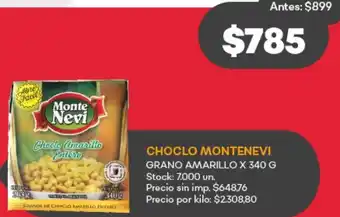 Supermercados Tadicor Choclo montenevi grano amarillo oferta